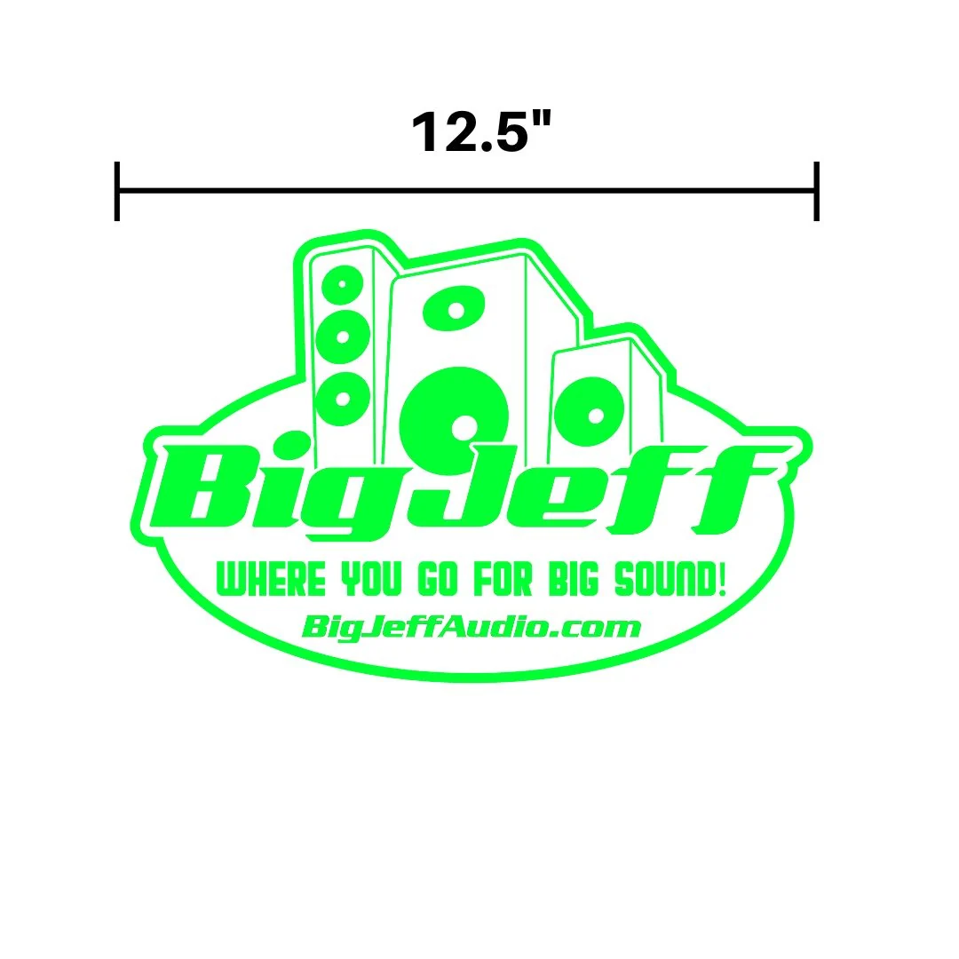 Official Big Jeff Audio Logo 12.5 inch Sticker - Image 5