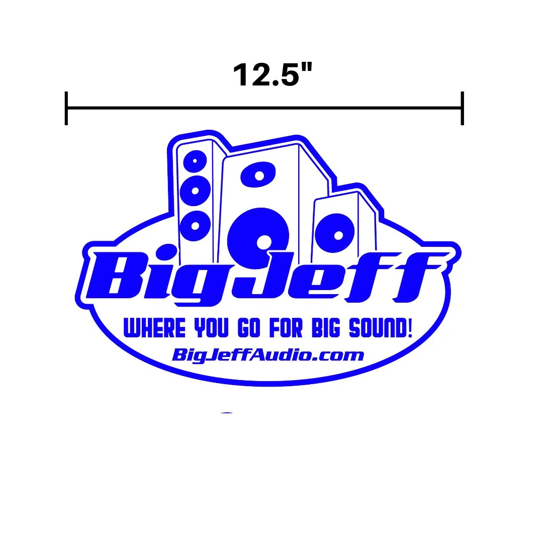 Official Big Jeff Audio Logo 12.5 inch Sticker - Image 6