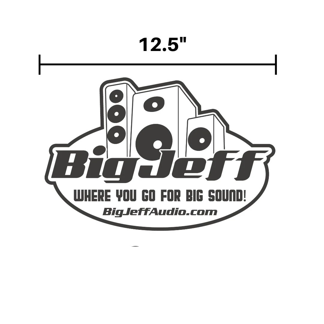 Official Big Jeff Audio Logo 12.5 inch Sticker - Image 7