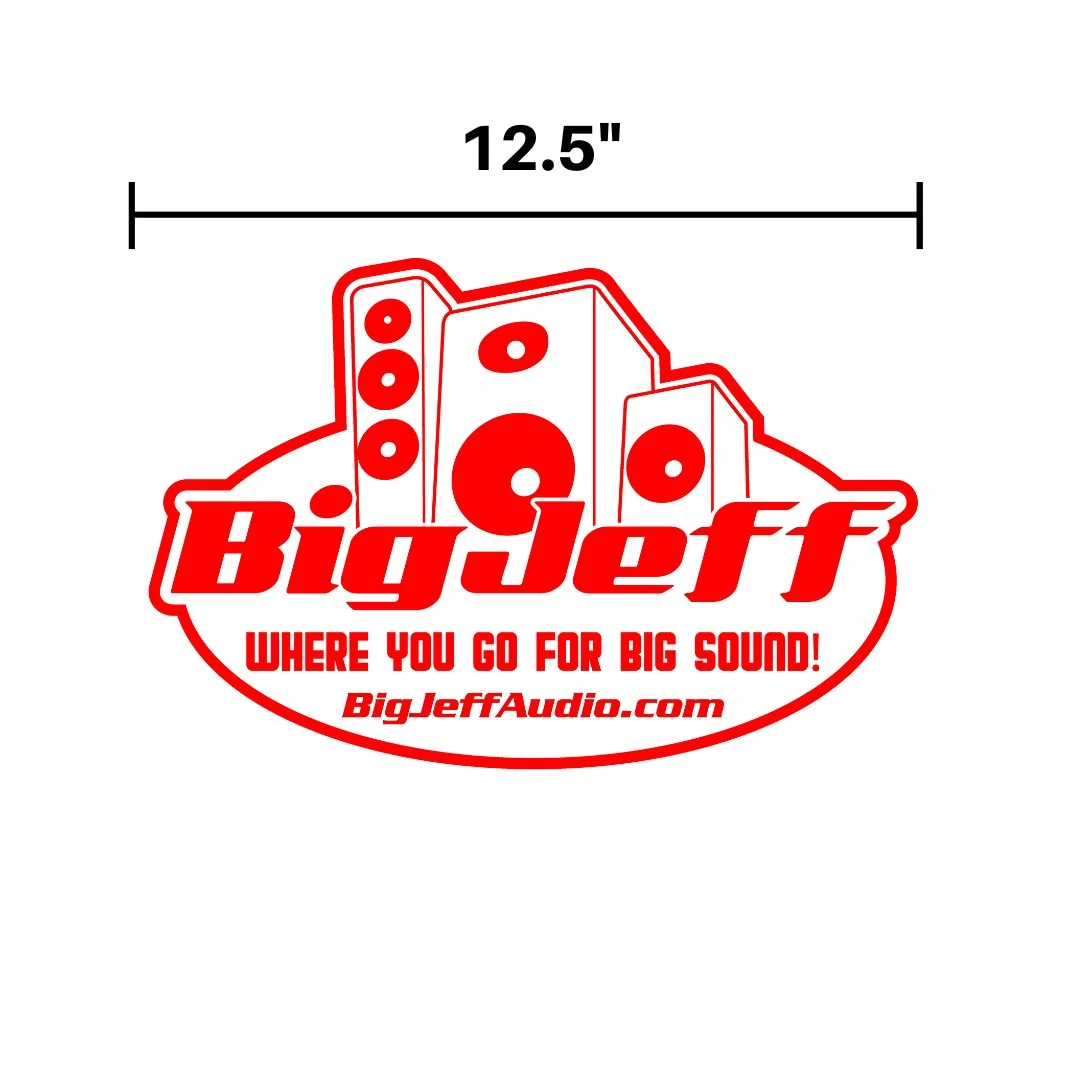Official Big Jeff Audio Logo 12.5 inch Sticker - Image 8