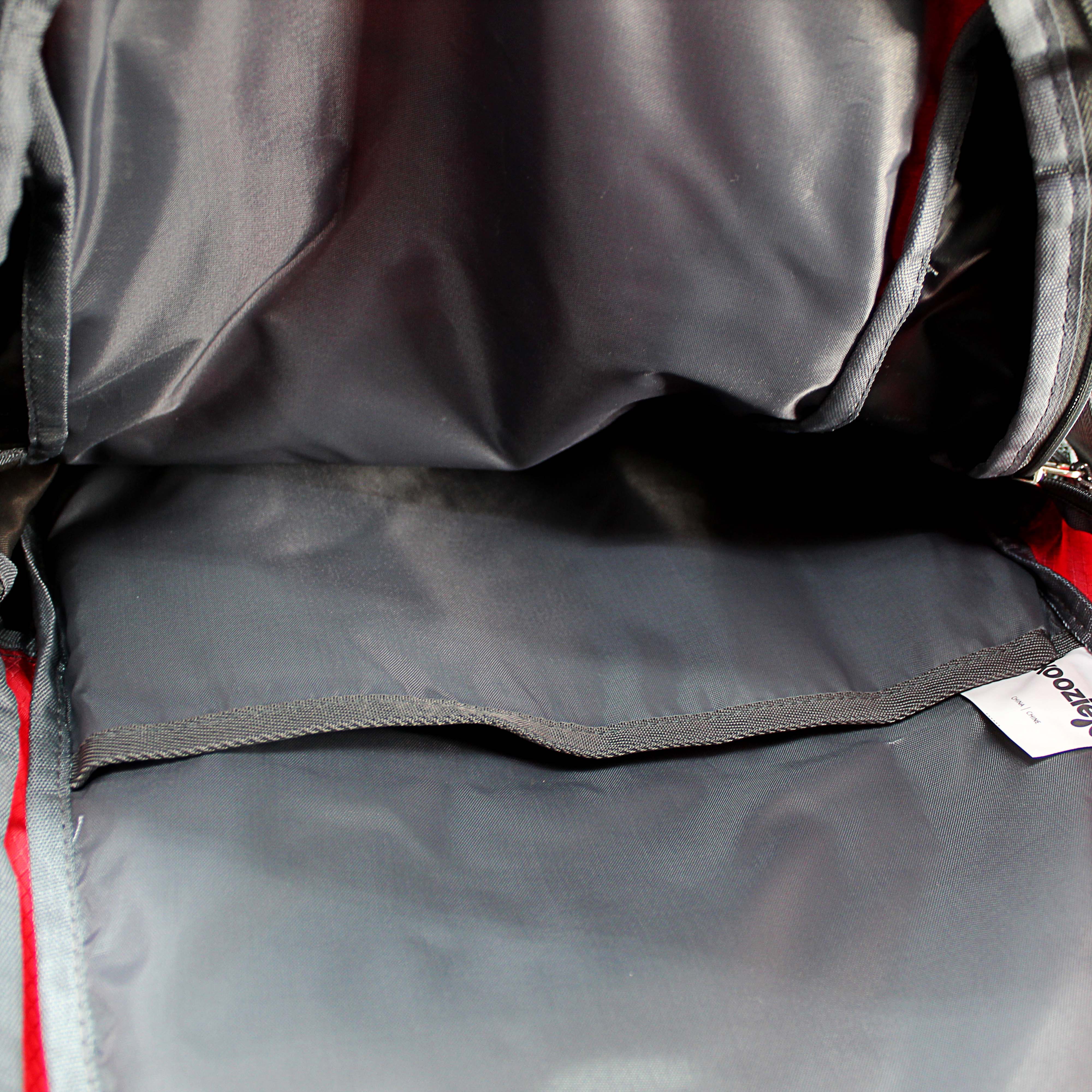 Official Big Jeff Audio Red/Gray Laptop 20" Commuter Backpack with Logo - Image 6