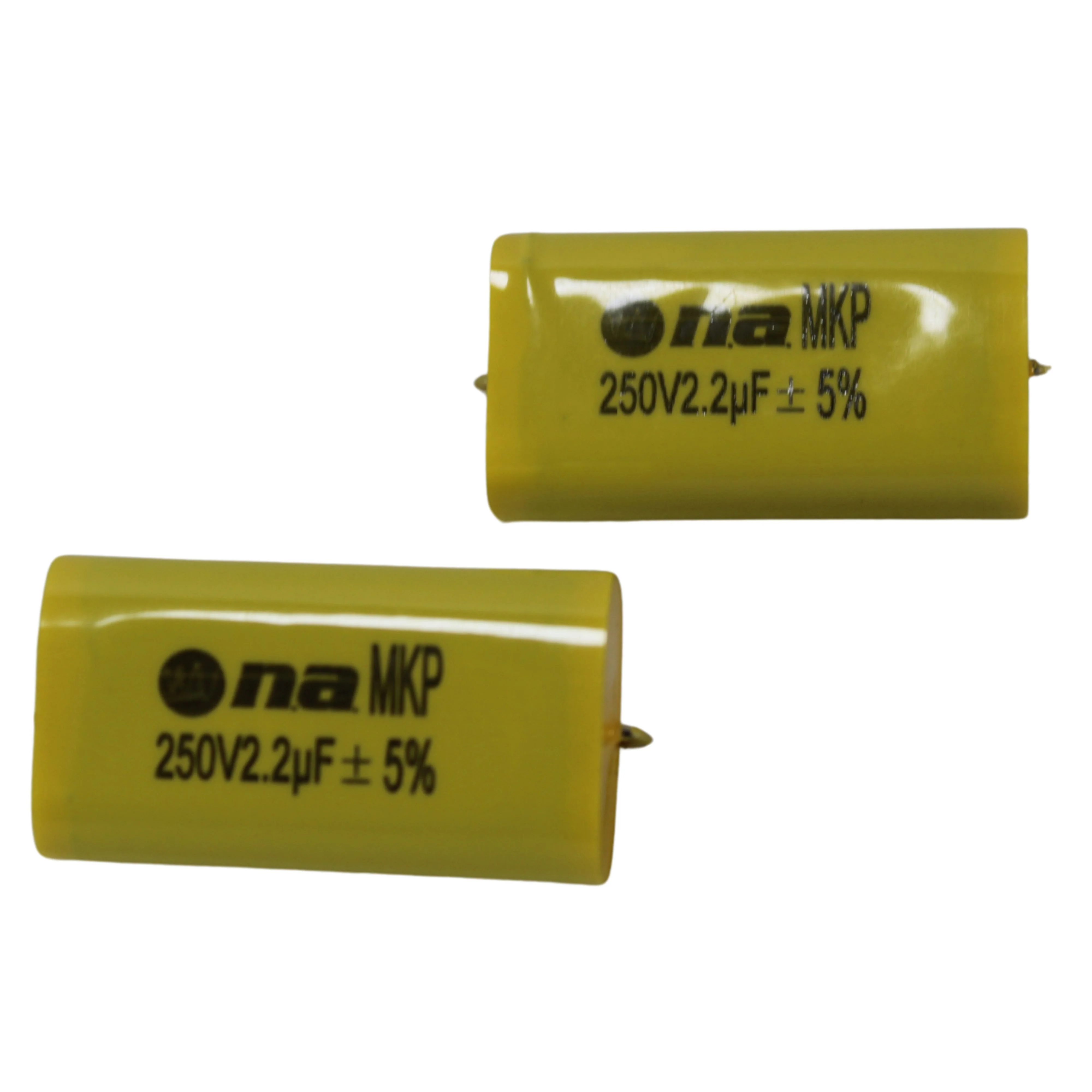 Pair of 2.2 Microfarad Bass Blocker 250 Volt Metalized Film Capacitors