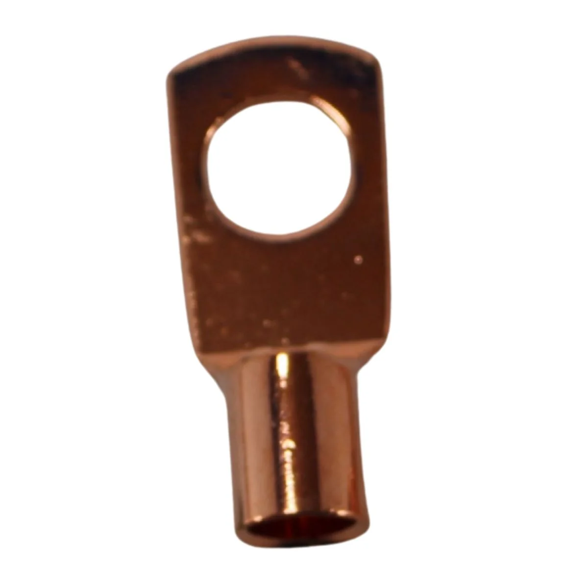 Pair of 4 Gauge 5/16 Inch Crimped style Copper Ring Terminal Lugs - Image 2