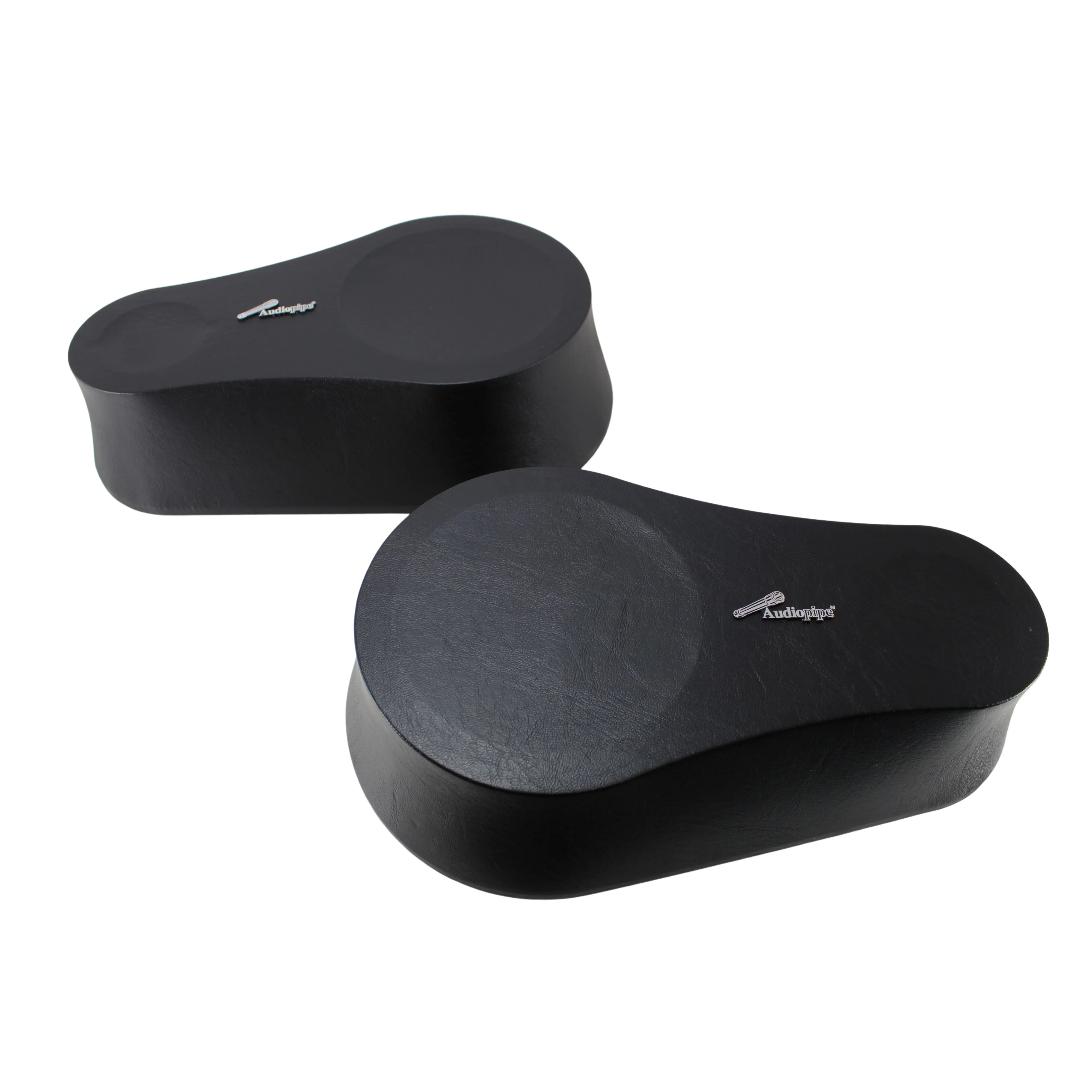 Pair of 6" Wood Vinyl Covered Speaker Pod w/ Tweeter Opening - Black