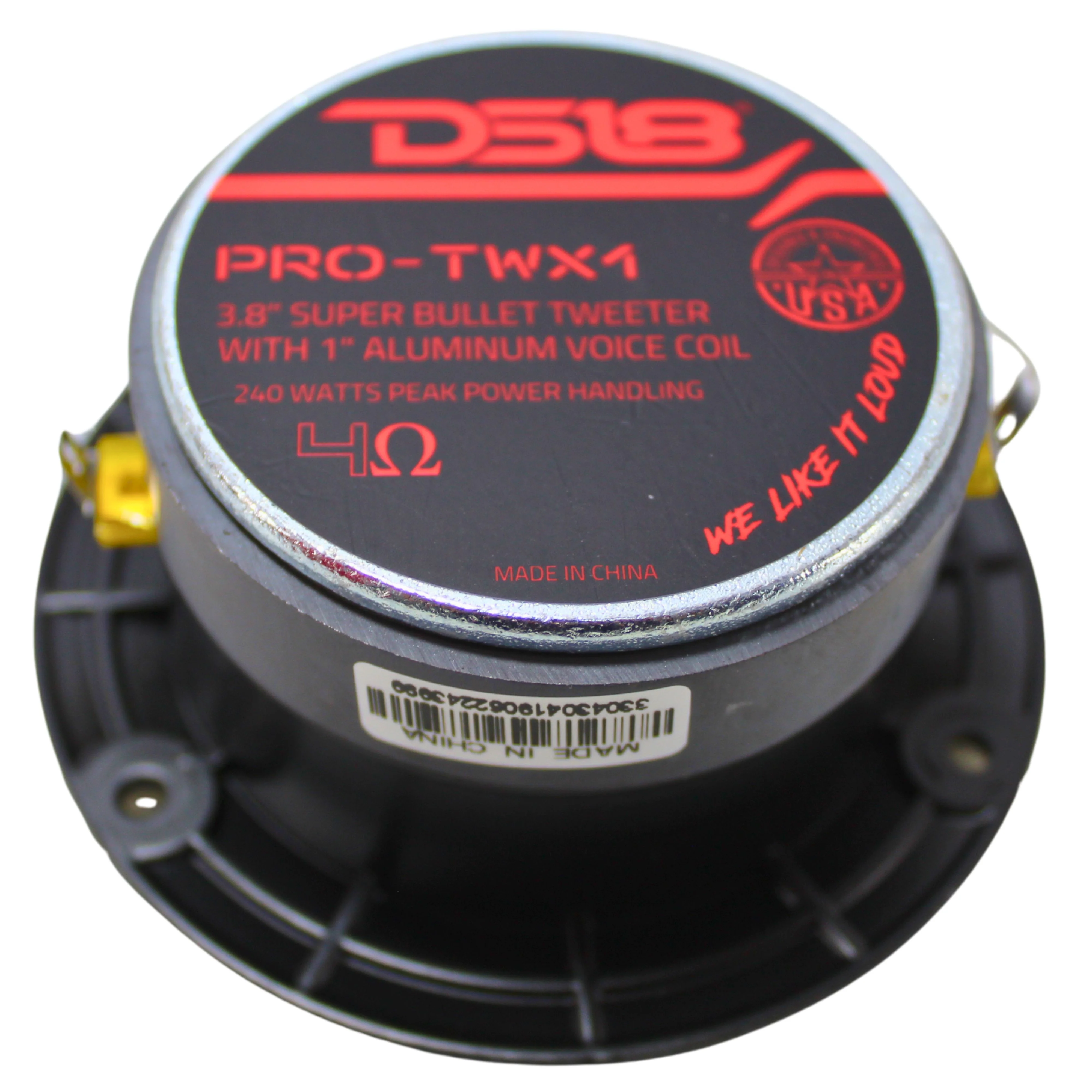 DS18 Pair of 1" Black 240W 4 Ohm Pro Aluminum Super Bullet Tweeter PRO-TWX1B - Image 5