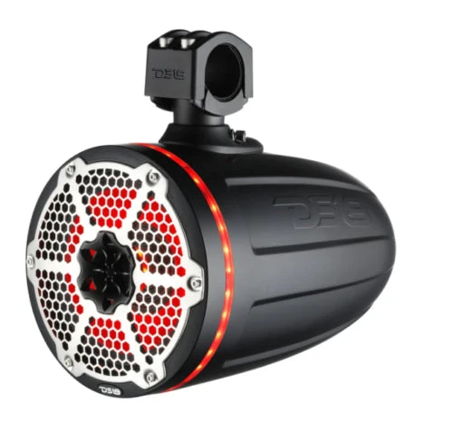 Pair of DS18 Hydro NXL-X8TPNEO/BK 8" 1100W 4 Ohm RGB LED Marine Tower Speaker - Image 3