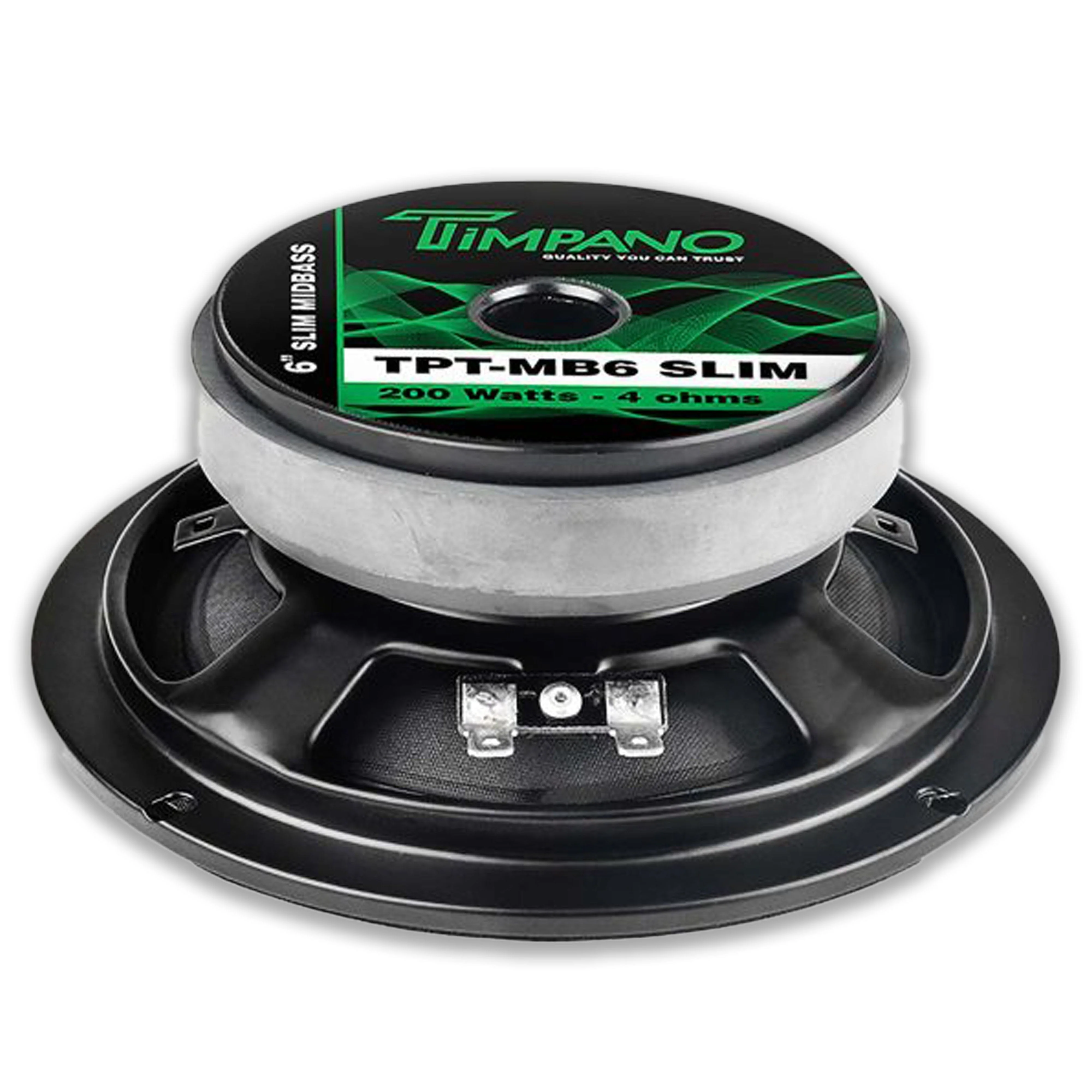 Pair of Timpano 6.5 Mid Bass Speakers w/ Black Bullet Super Tweeters 640W 4 Ohm - Image 3
