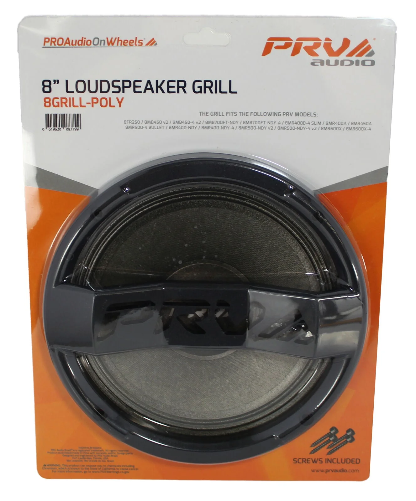 PRV Audio 8" Polyethylene Plastic Loudspeaker Grill with Screws 8GRILL-POLY - Image 4