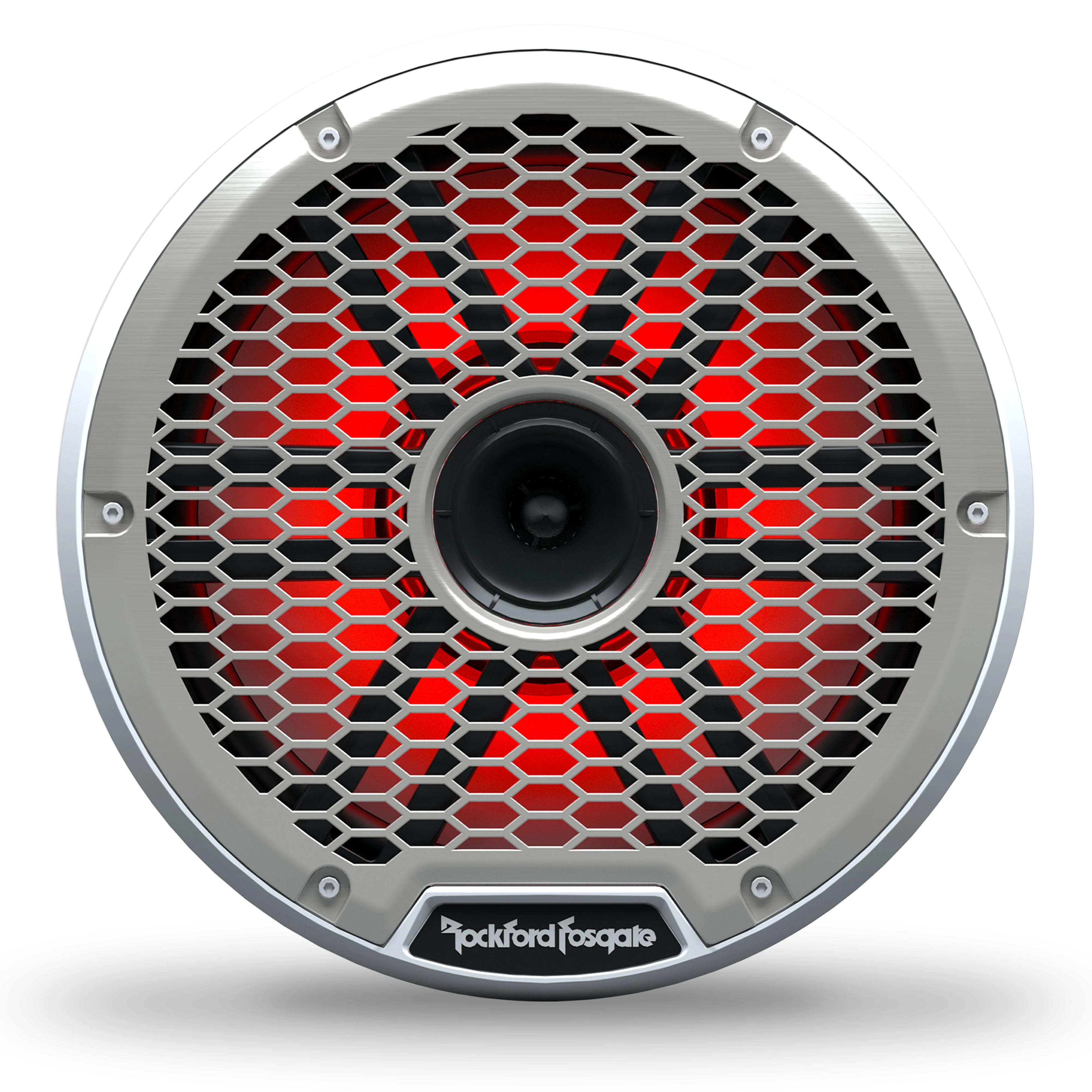 Rockford 10 White Marine Speakers 1200W Horn Loaded 4 Ohm LED RGB Pair M2-10H - Image 3