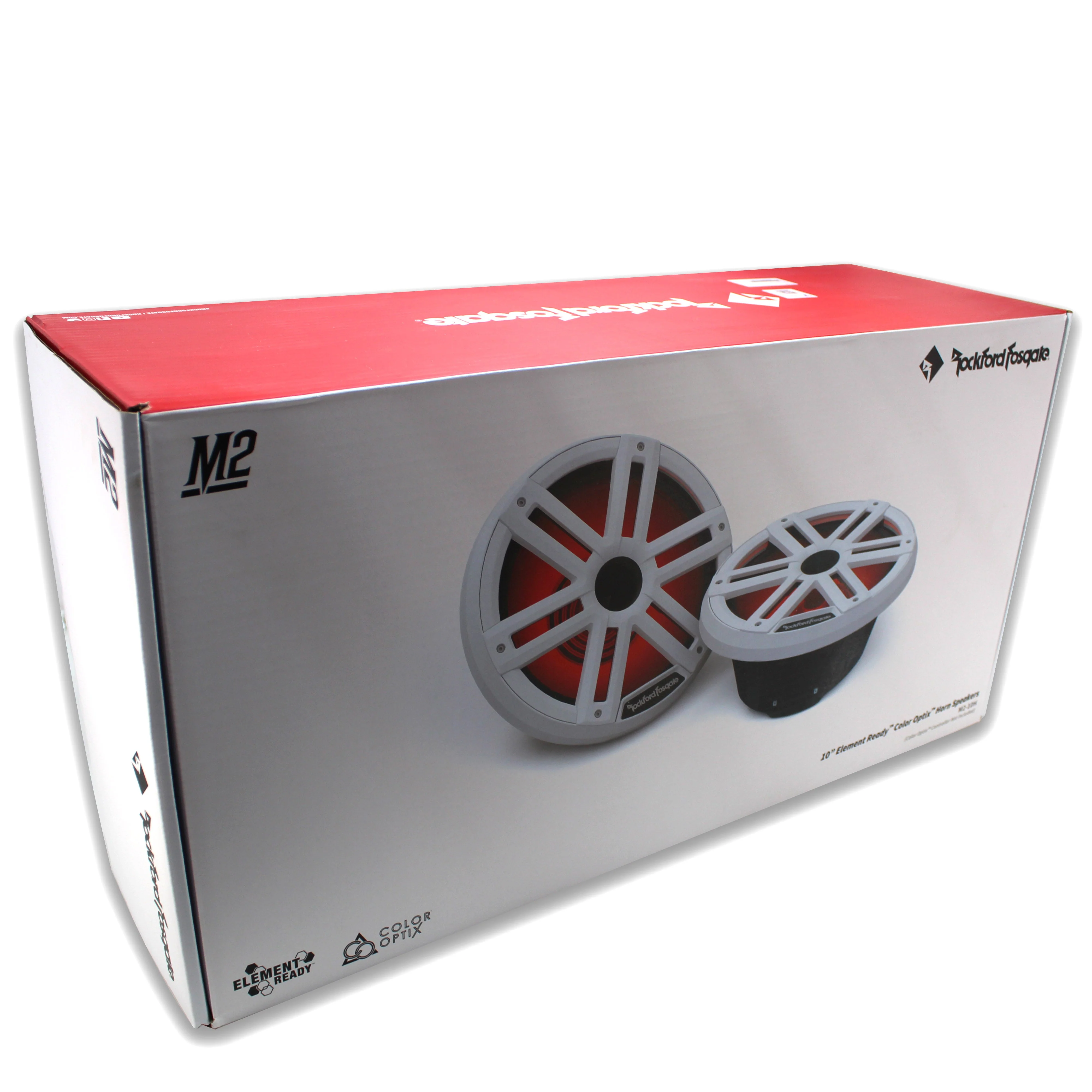 Rockford 10 White Marine Speakers 1200W Horn Loaded 4 Ohm LED RGB Pair M2-10H - Image 6
