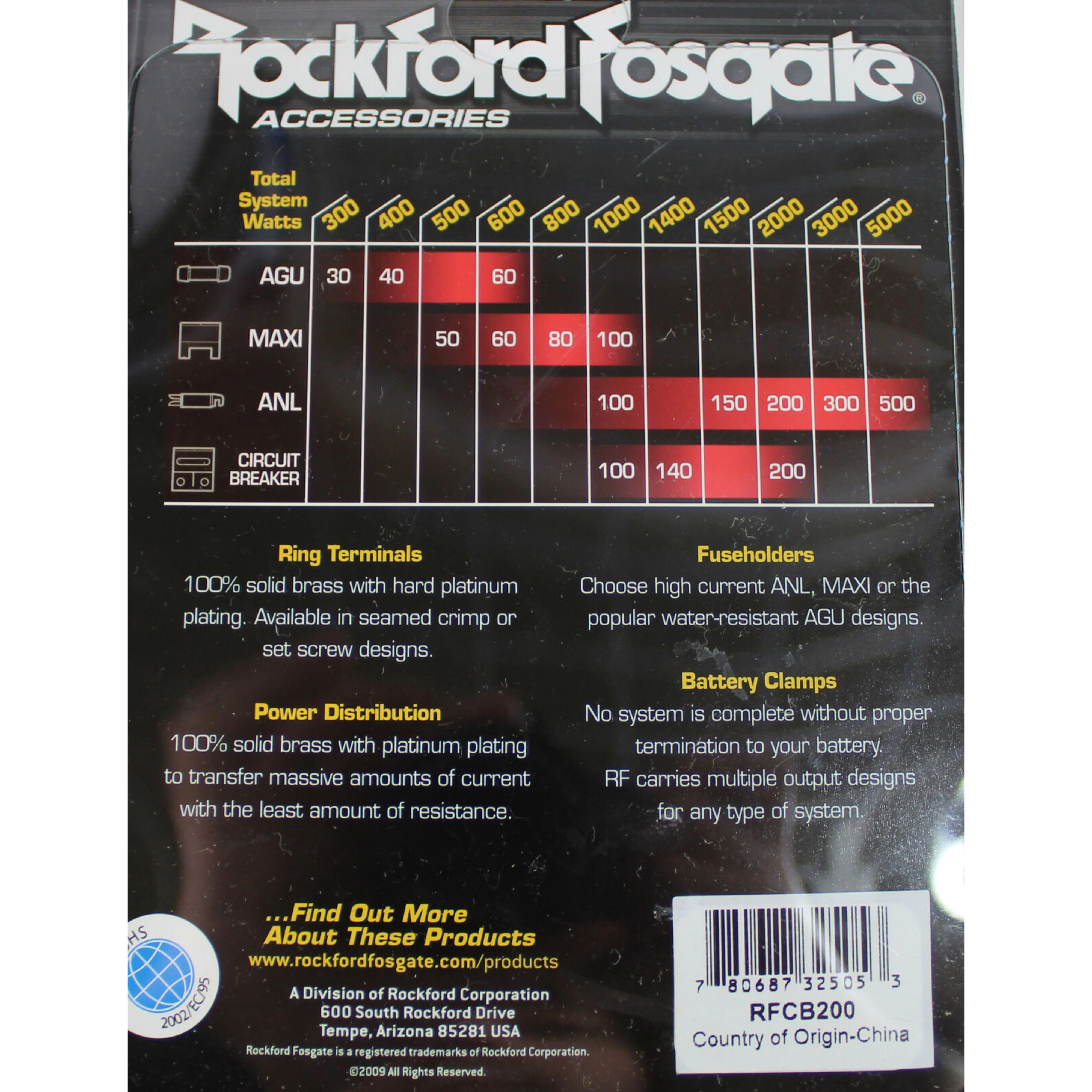 Rockford Fosgate 200 Amp Circuit Breaker Quick Reset 1/0-4 AWG RFCB200 - Image 3