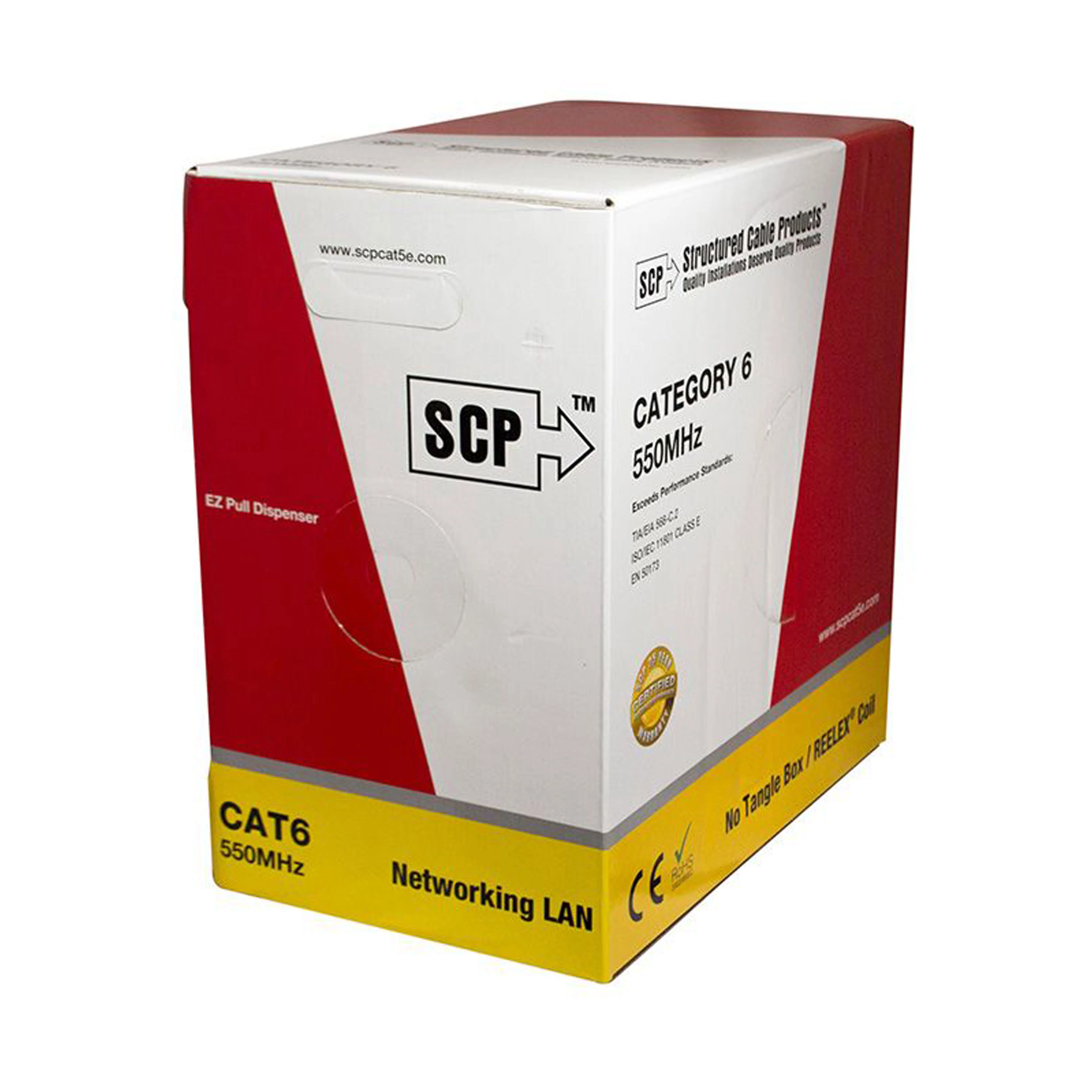 SCP 10FT Cut 23AWG Solid CAT6 Enhanced Electrical Wire 550MHZ UTP Class E Blue - Image 2