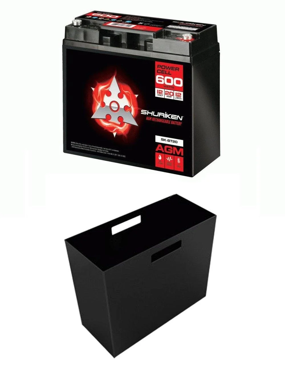 Shuriken BT20 600W 20A Battery Power Cell + Steel Boltdown Battery Box