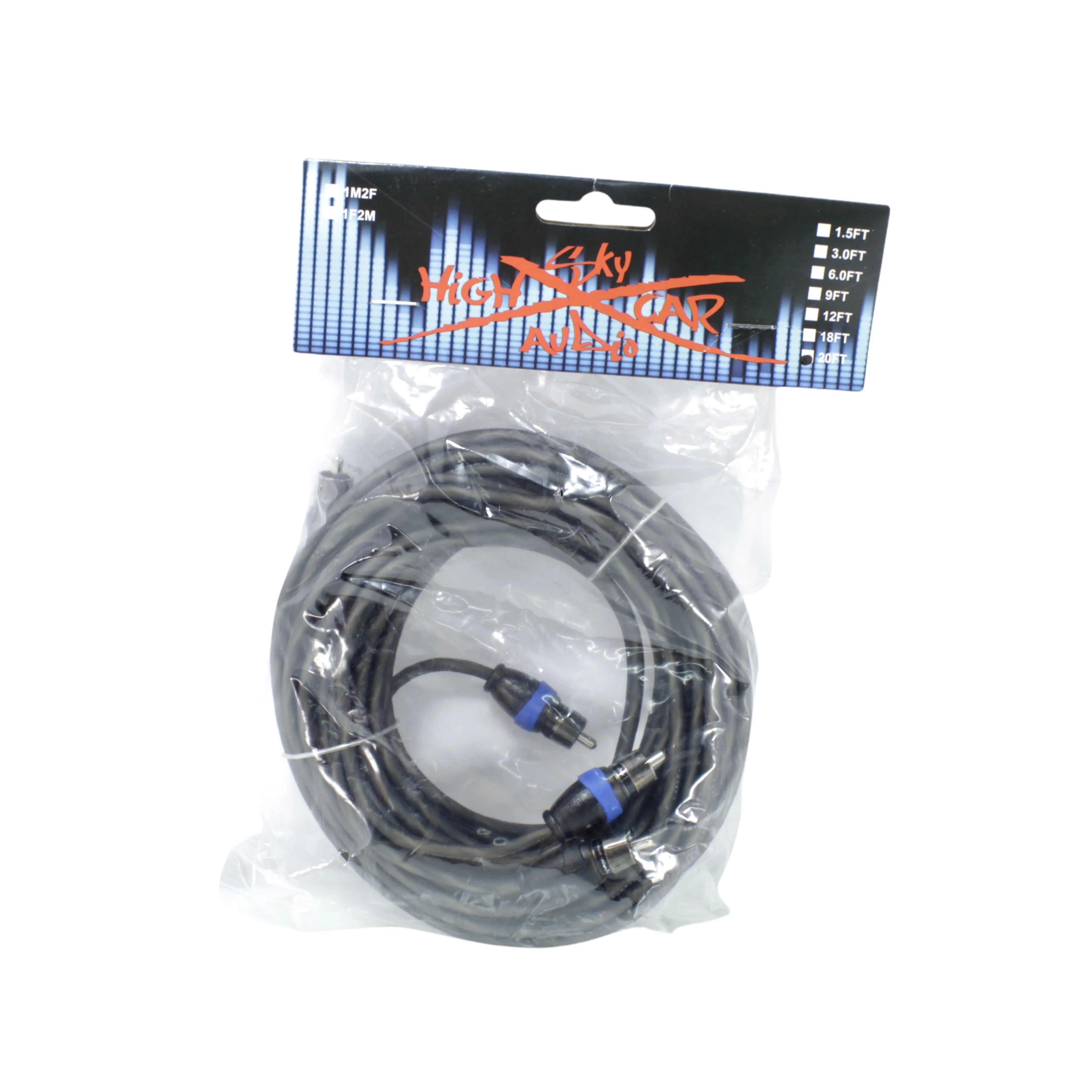 Sky High Car Audio 20 Foot 2-Channel Twisted Metal RCA Cable Wire SHCA-TWRCA-20 - Image 3