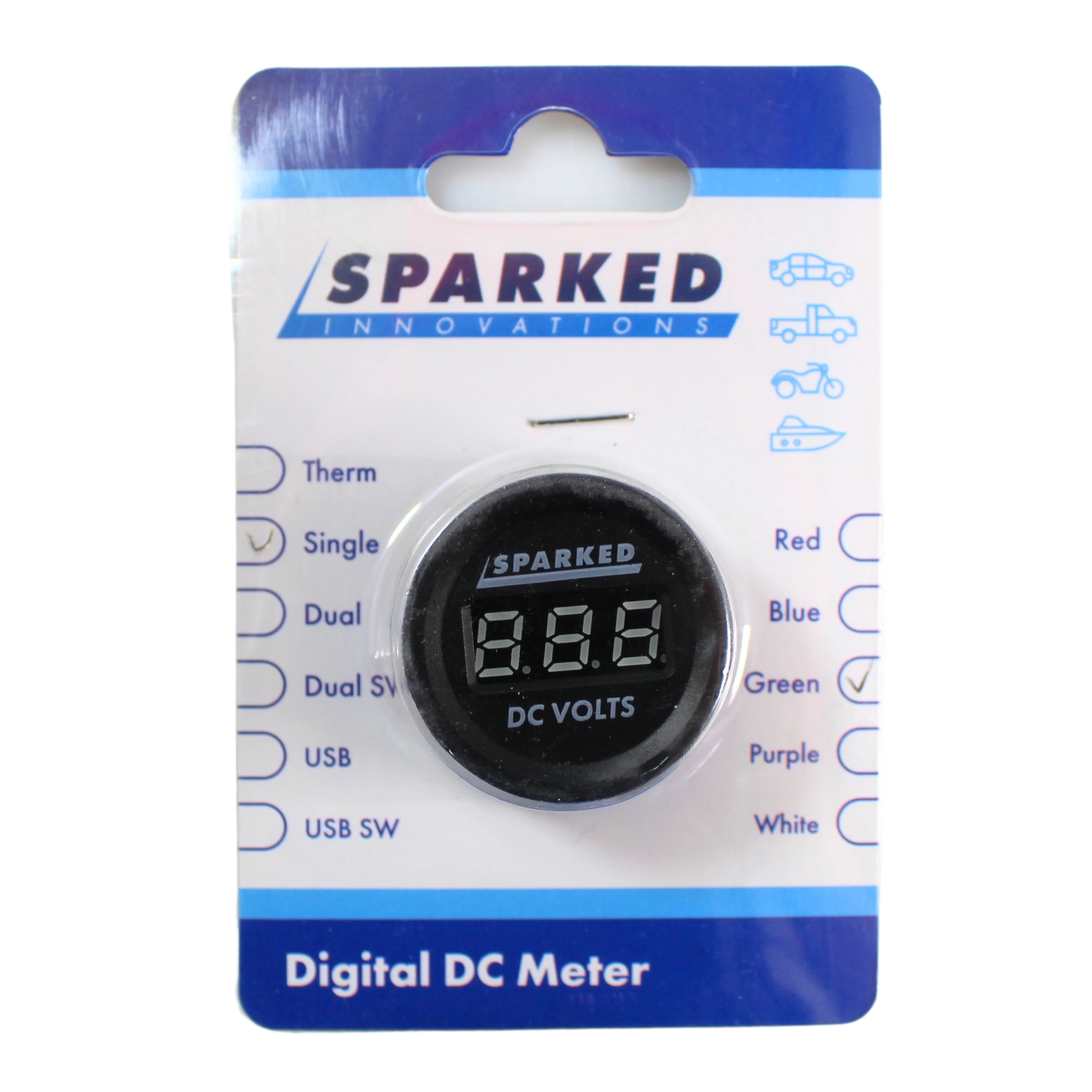 Sparked Innovations Single Display 12V DC Voltmeter Battery Voltage Monitor - Image 11