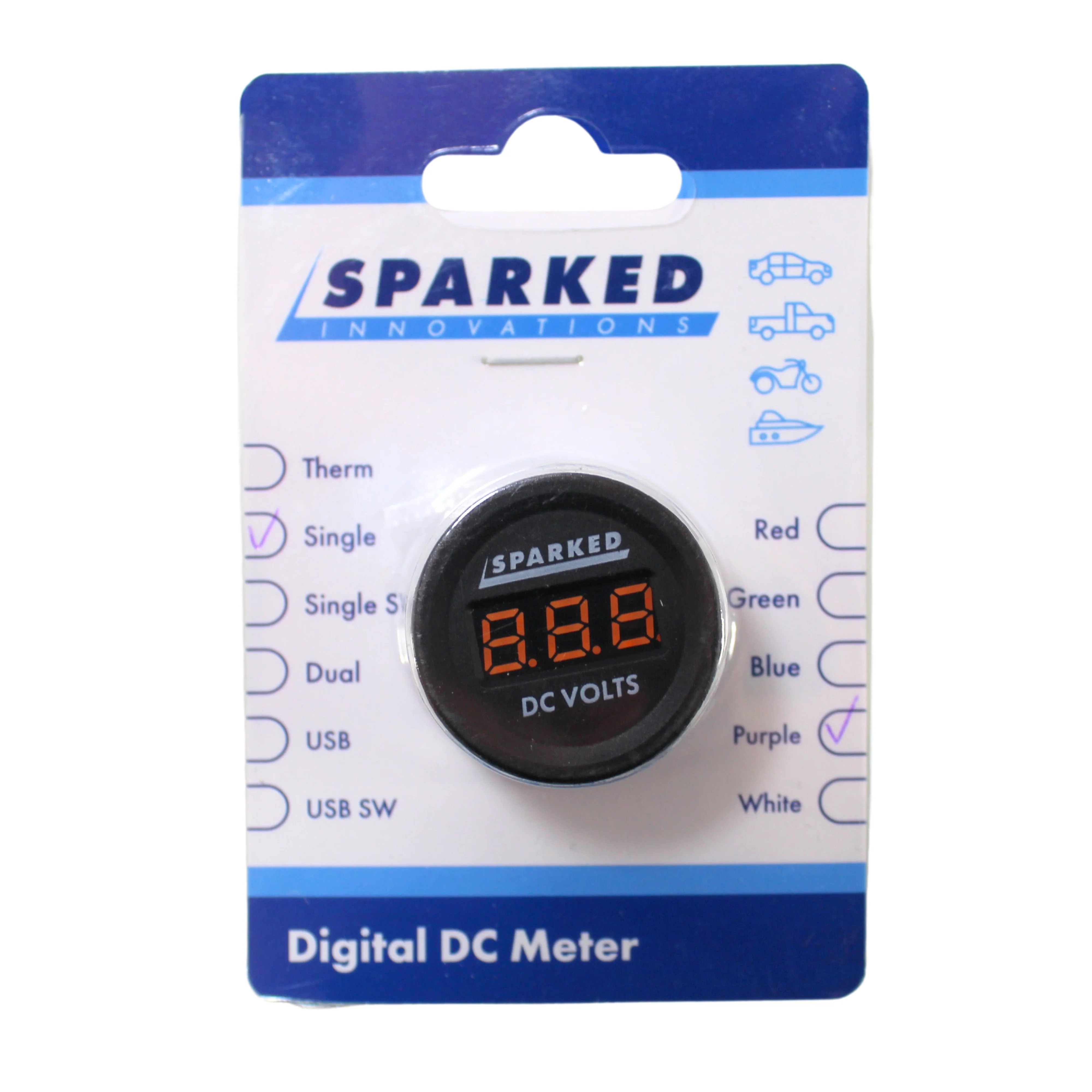 Sparked Innovations Single Display 12V DC Voltmeter Battery Voltage Monitor - Image 7