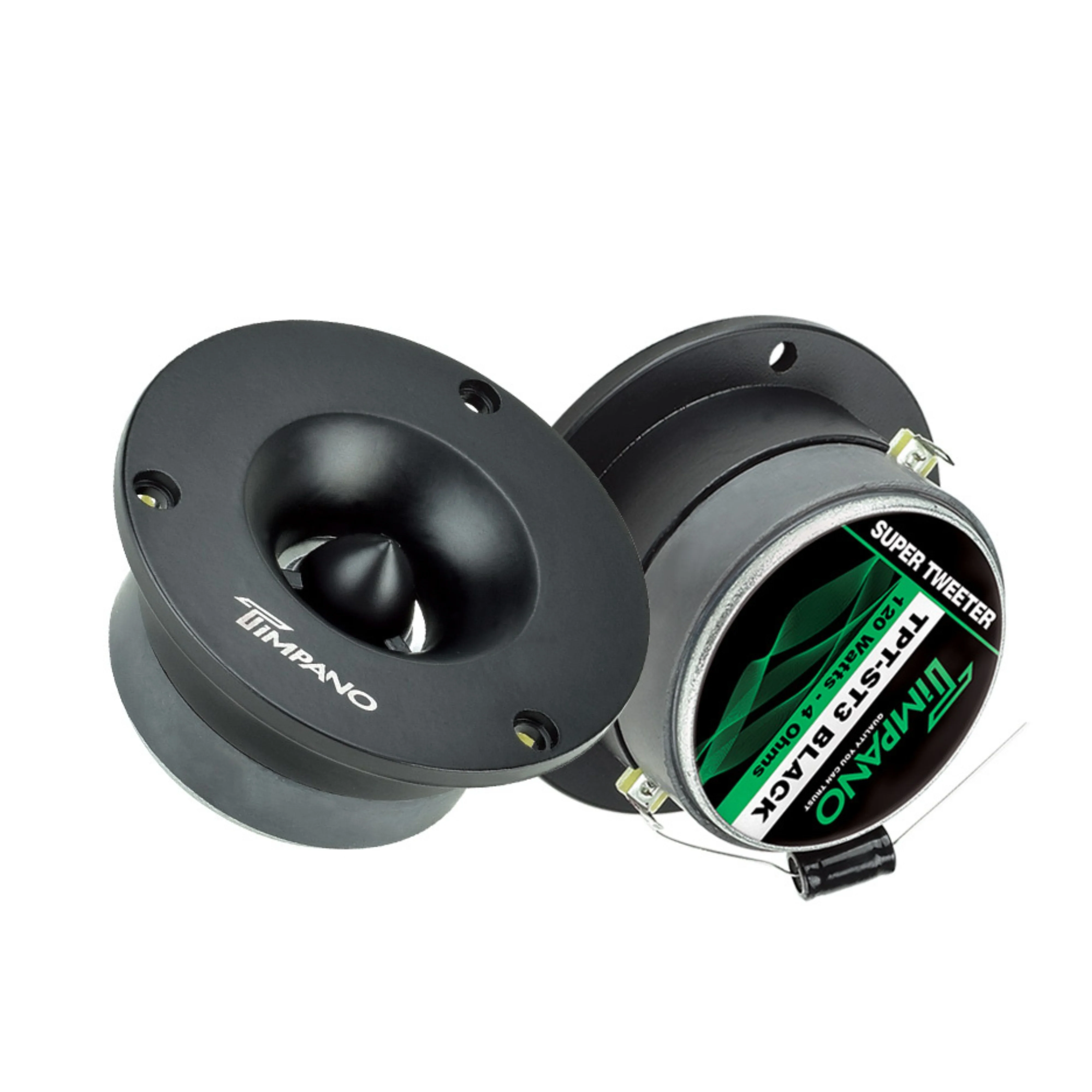 Pair of Timpano 3.75 Inch 240W 4 Ohm 1" VC Black Bullet Super Tweeters TPT-ST3