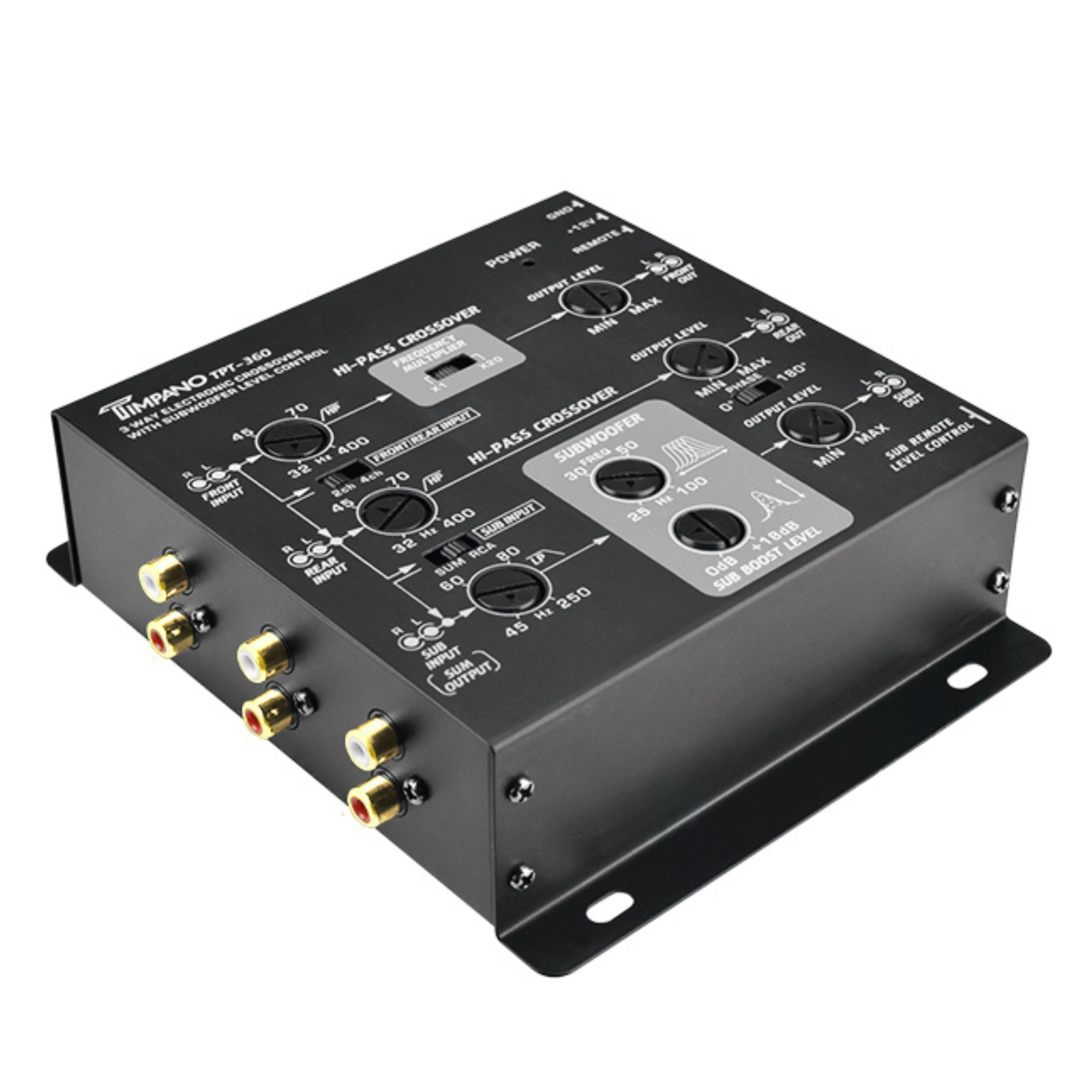 Timpano 3-Way Electronic Crossover 2/4/6 Channel Input 5-Volt RCA Output TPT-360 - Image 2