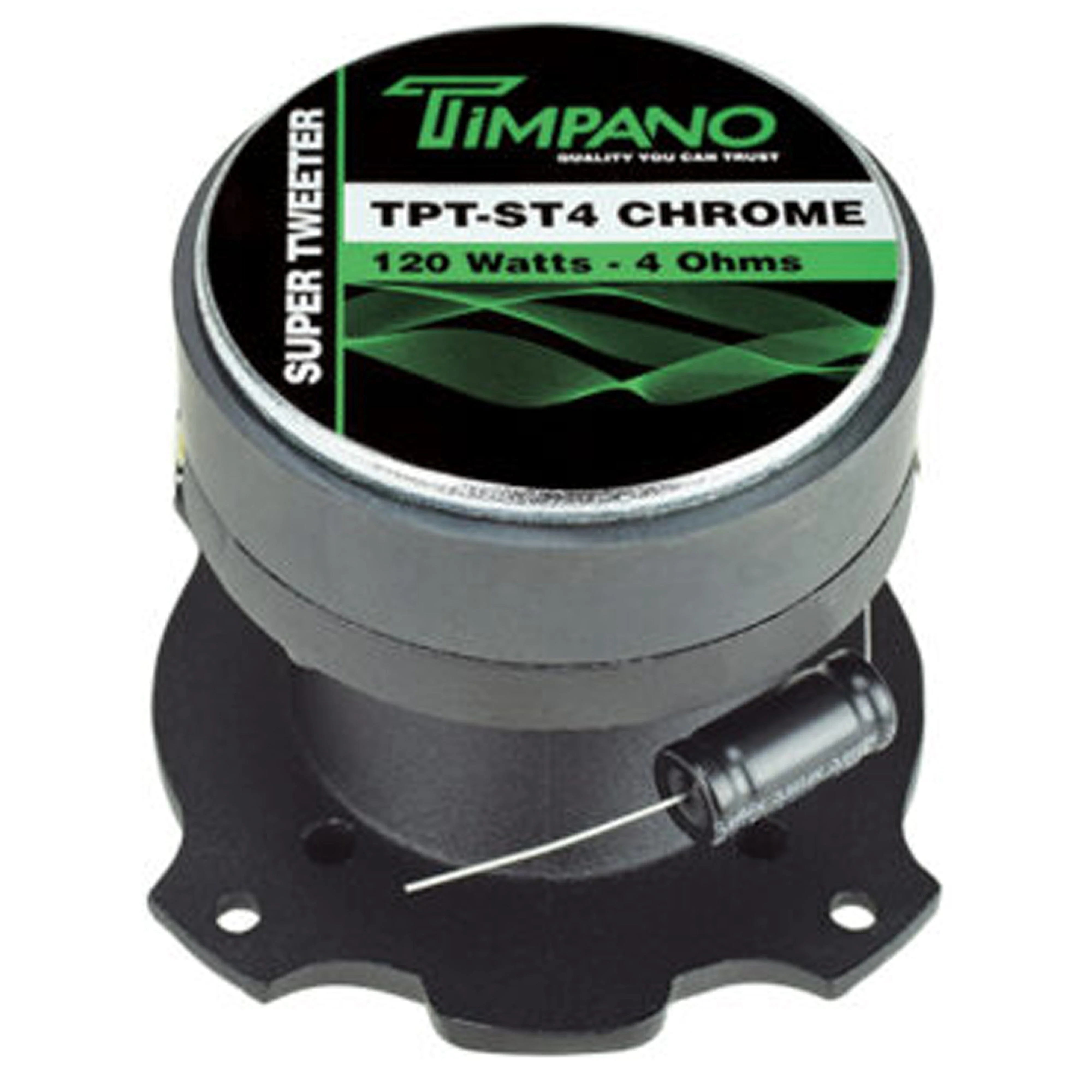 Timpano 3.5 Inch 240W 4 Ohm 1 Inch VC Chrome Bullet Super Tweeters Pair TPT-ST4 - Image 4