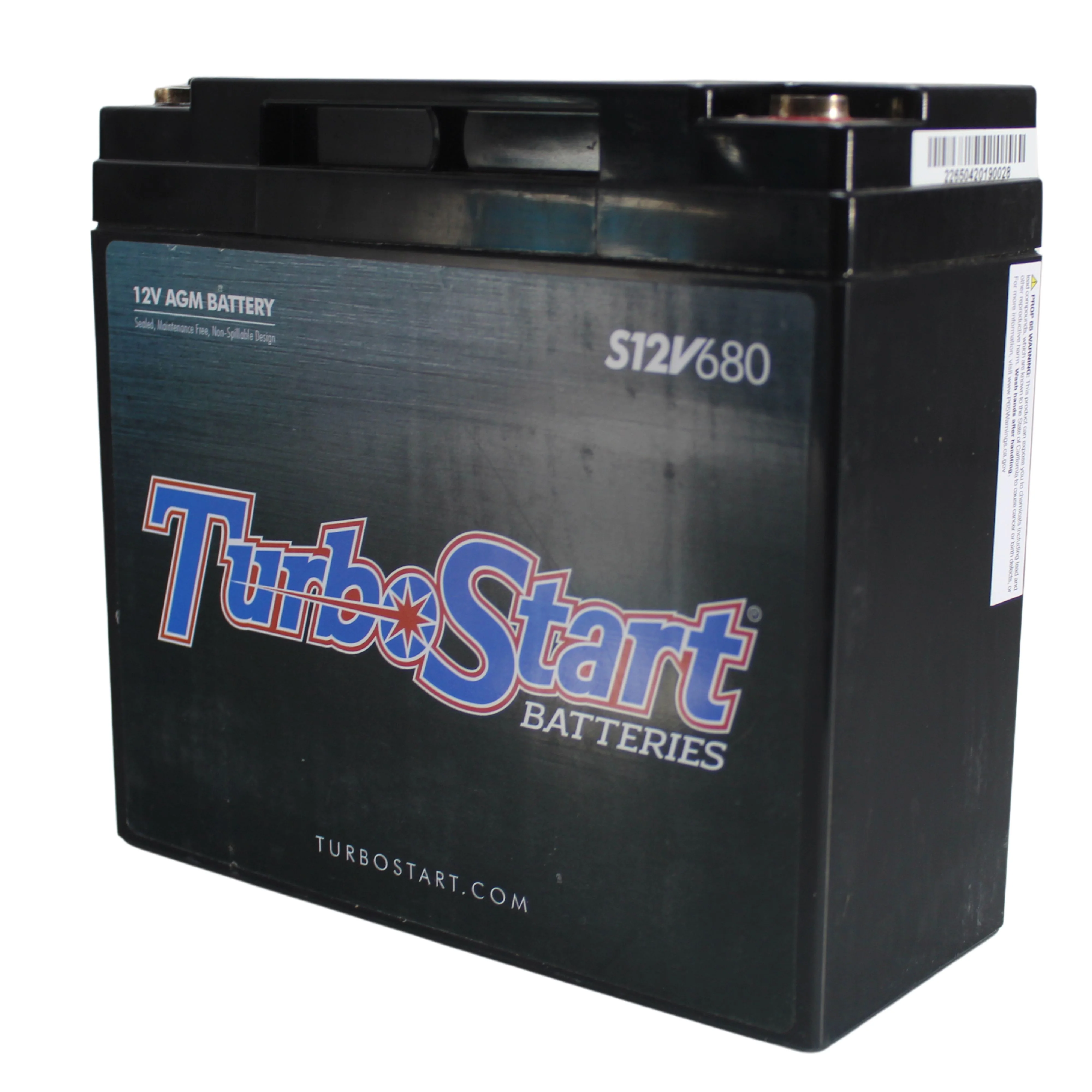Turbo Start 12V AGM B-Stock Battery 370 Crank Amps Sealed  S12V680 - Image 3