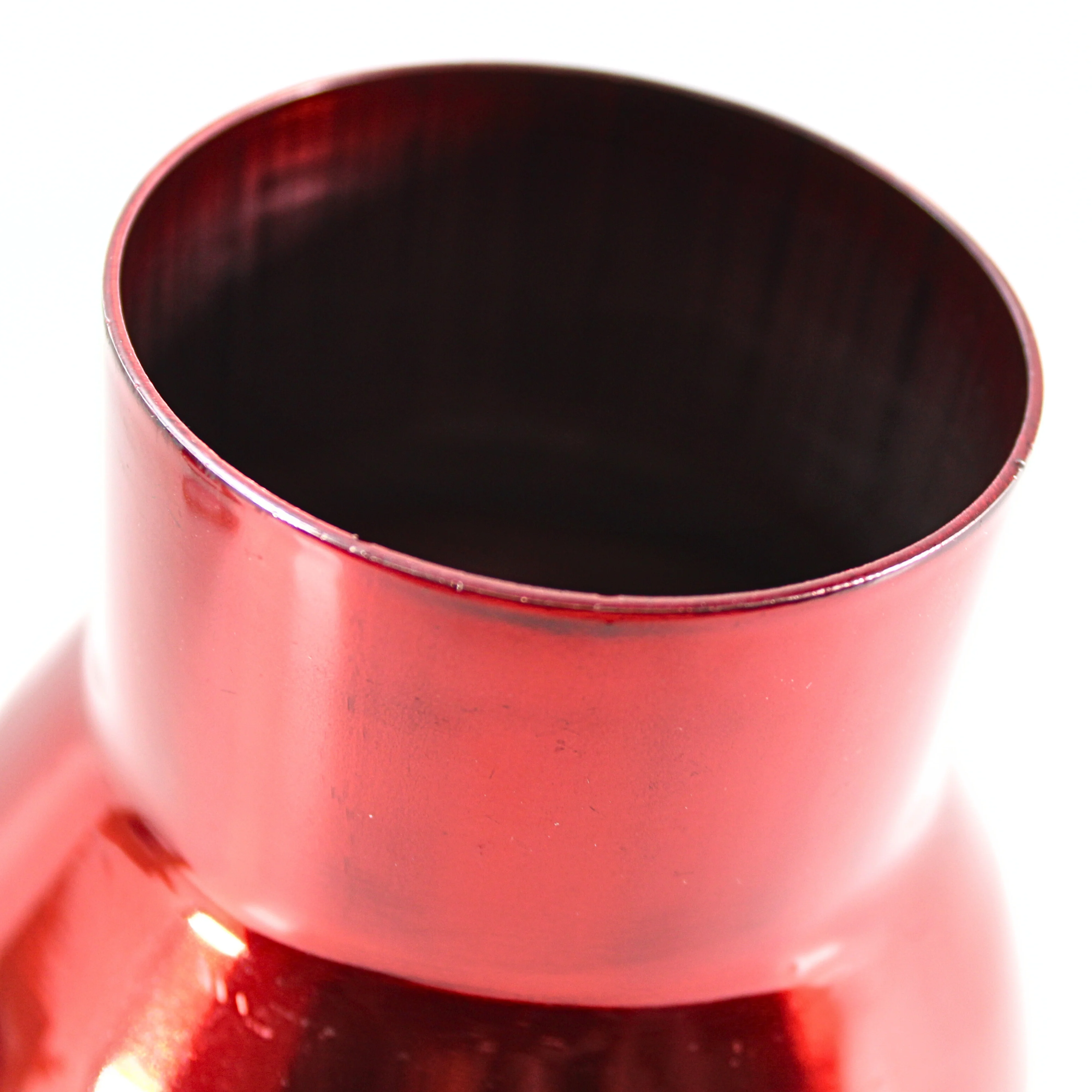 Universal Exhaust Tip Rolled Edged Single Wall Slant Cut Powder Red OPEN BOX - Image 2
