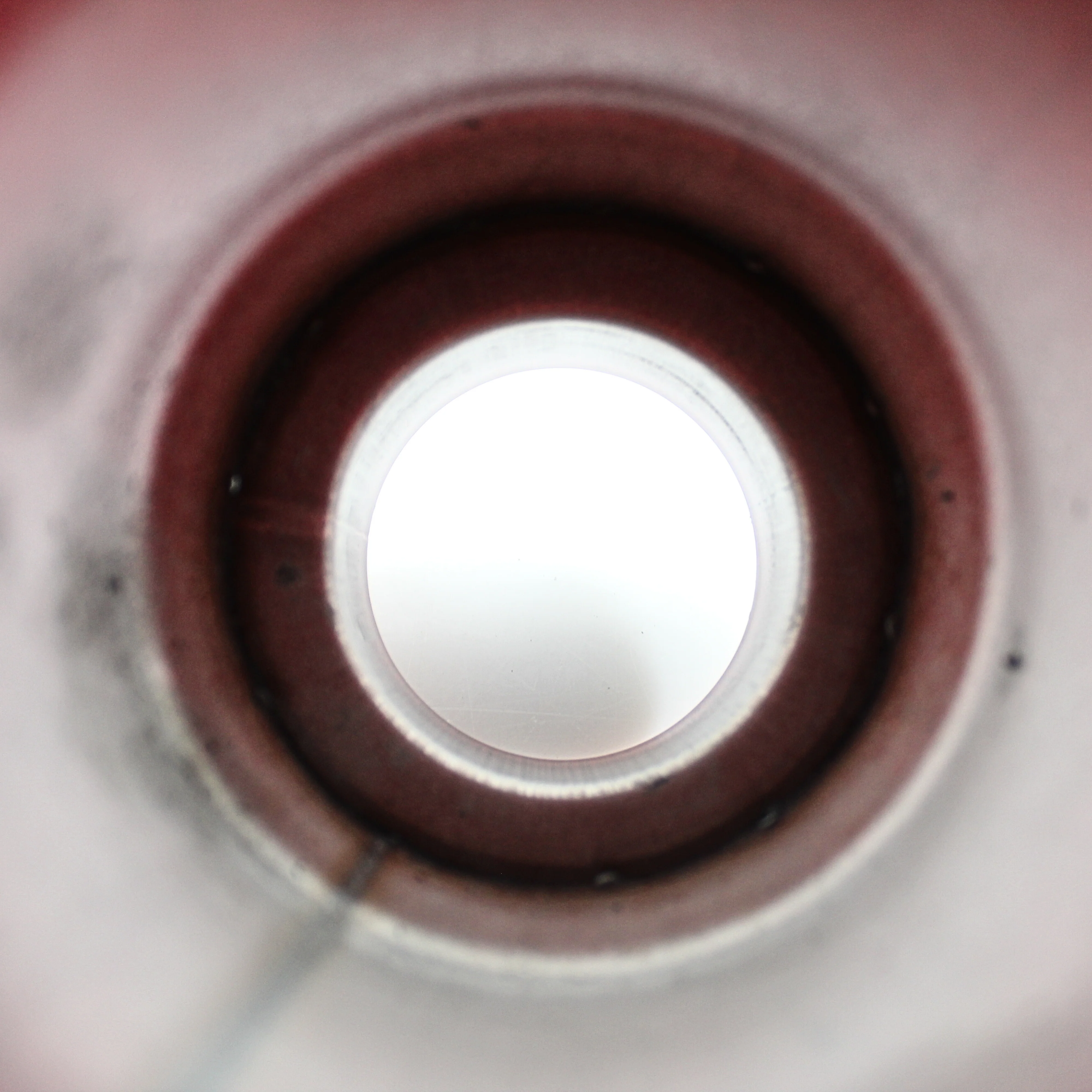 Universal Exhaust Tip Rolled Edged Single Wall Slant Cut Powder Red OPEN BOX - Image 4