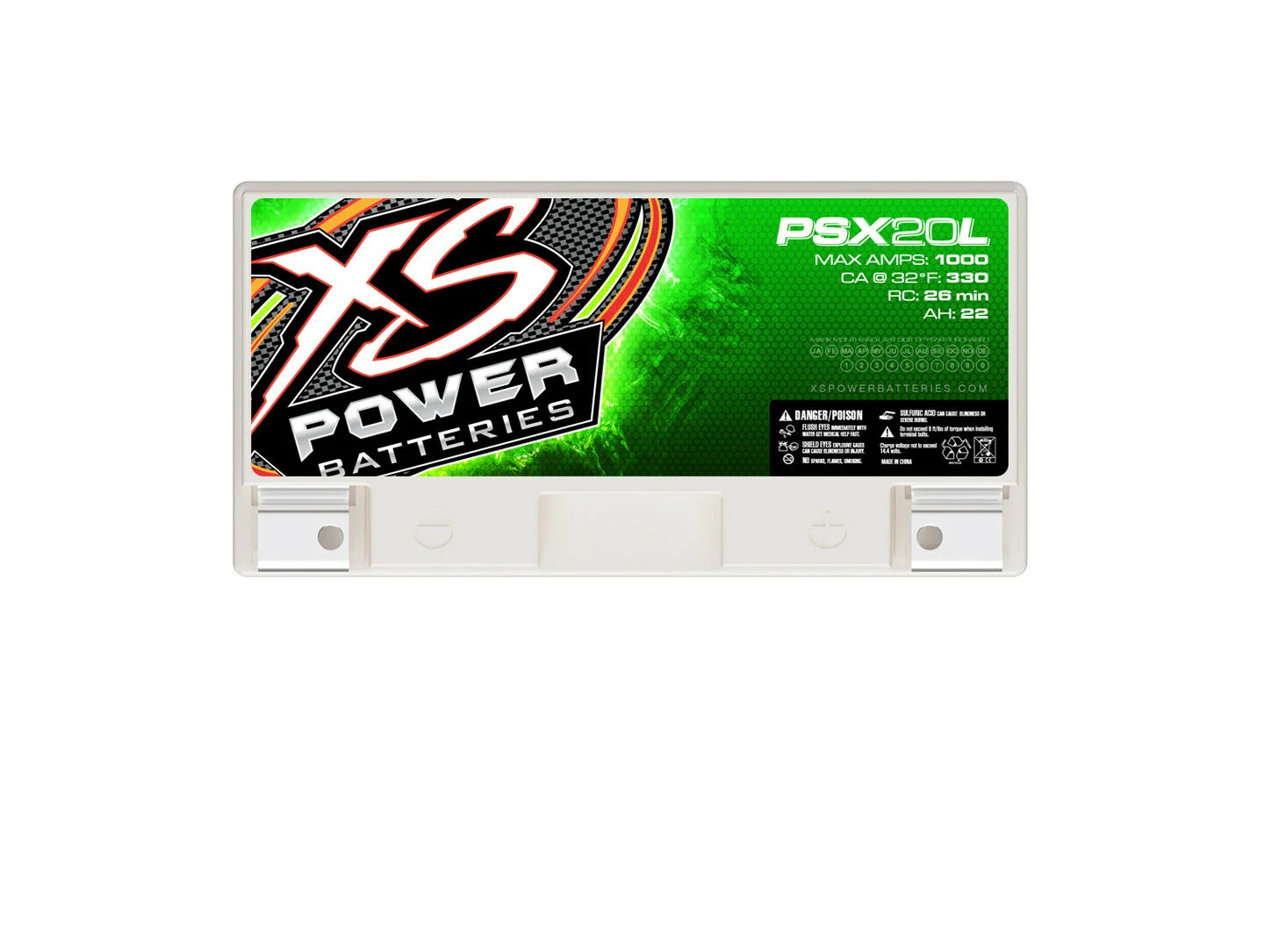 12V AGM Powersports and Marine Car Audio Battery 1000 Max Amps 22AH PSX20L - Image 2